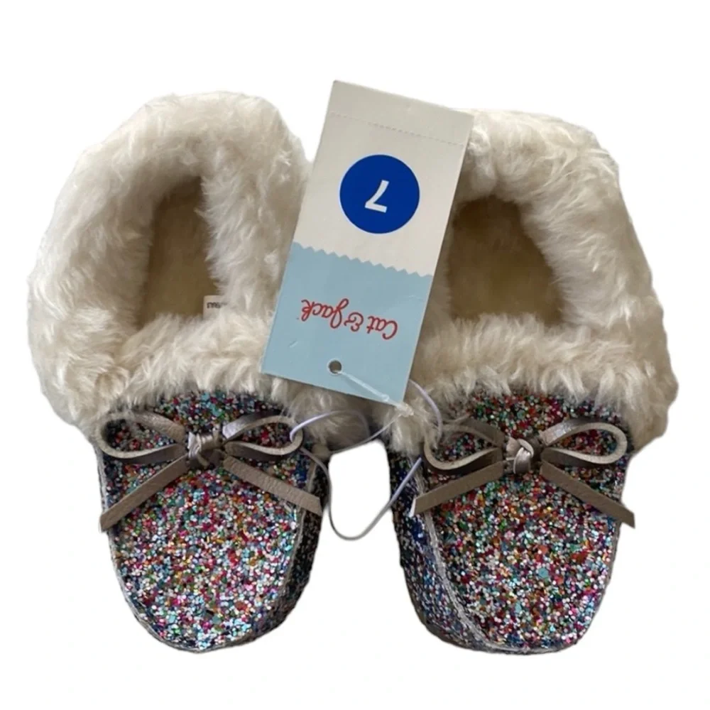 Cat & Jack glitter moccasins